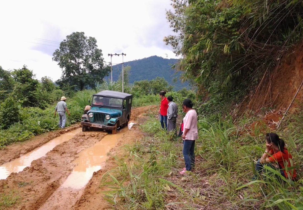 Jeep in mountainous Manipur
